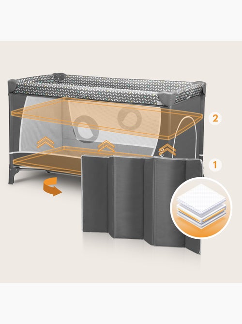 Cama de viagem 3 em 1 LIONELO Flower – Parque infantil – 0-36 meses – Dobragem rápida – Rodas - Kiabi Cama de viagem 3 em 1 LIONELO Flower – Parque infantil – 0-36 meses – Dobragem rápida – Rodas - Kiabi
