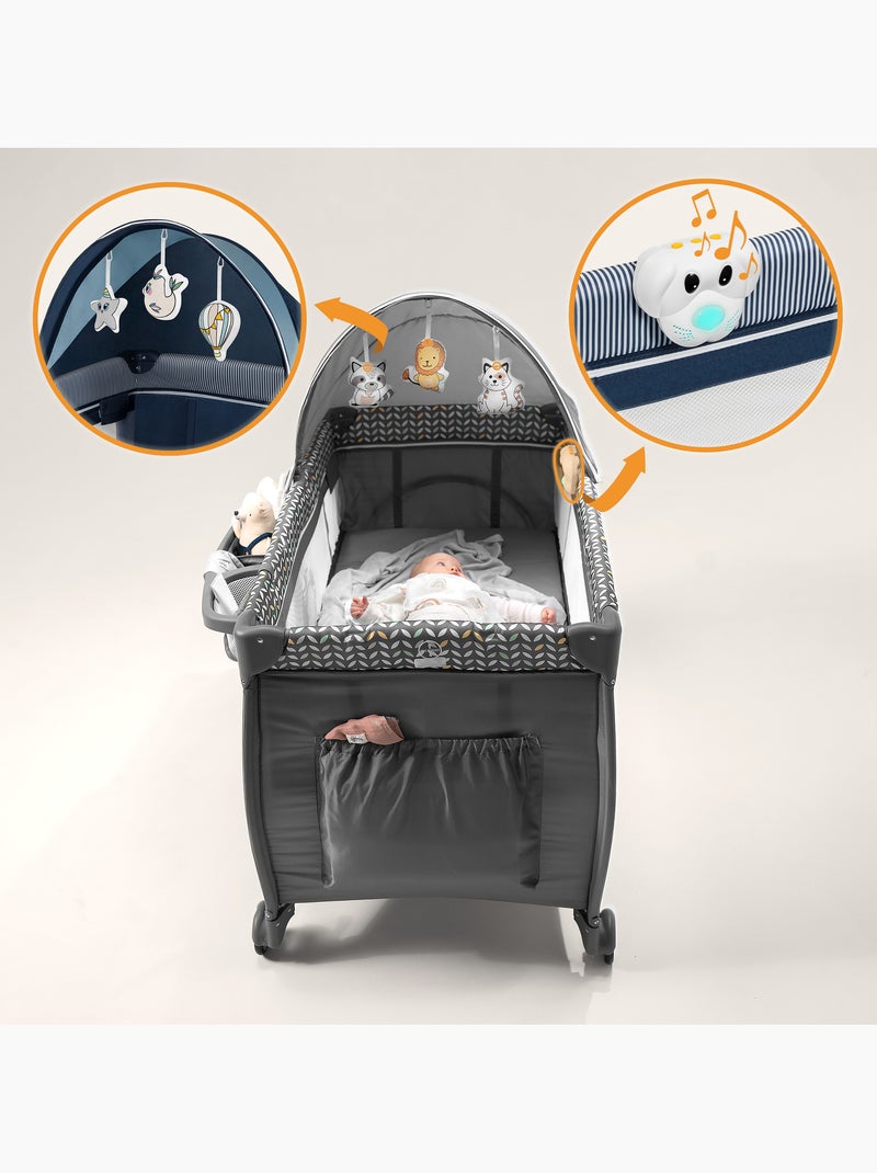 Cama de viagem 3 em 1 LIONELO Sven Plus – Parque infantil – 0-36 meses – Trocador – Mosquiteiro Azul - Kiabi