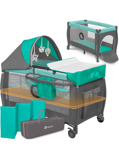 Cama de viagem 3 em 1 LIONELO Sven Plus – Parque infantil – 0-36 meses – Trocador – Mosquiteiro - Kiabi