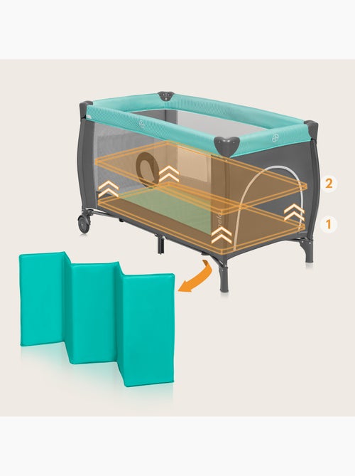 Cama de viagem 3 em 1 LIONELO Sven Plus – Parque infantil – 0-36 meses – Trocador – Mosquiteiro - Kiabi