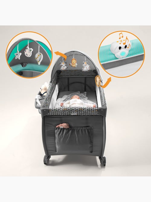 Cama de viagem 3 em 1 LIONELO Sven Plus – Parque infantil – 0-36 meses – Trocador – Mosquiteiro - Kiabi