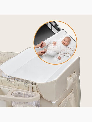 Cama de viagem 3 em 1 LIONELO Sven Plus – Parque infantil – 0-36 meses – Trocador – Mosquiteiro