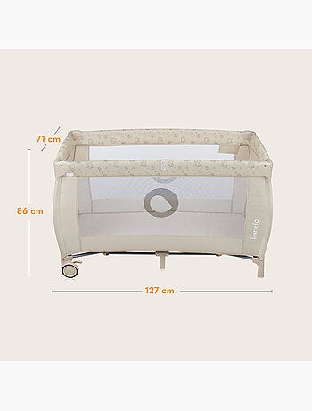 Cama de viagem 3 em 1 LIONELO Sven Plus – Parque infantil – 0-36 meses – Trocador – Mosquiteiro