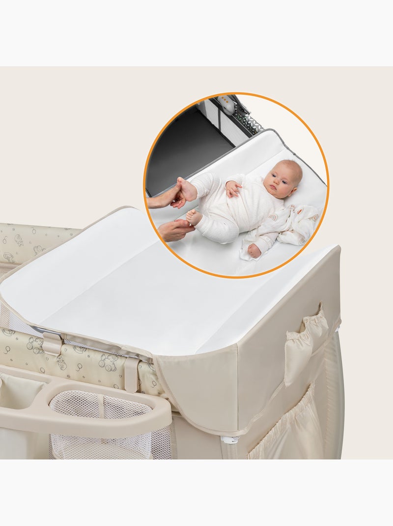 Cama de viagem 3 em 1 LIONELO Sven Plus – Parque infantil – 0-36 meses – Trocador – Mosquiteiro Bege - Kiabi