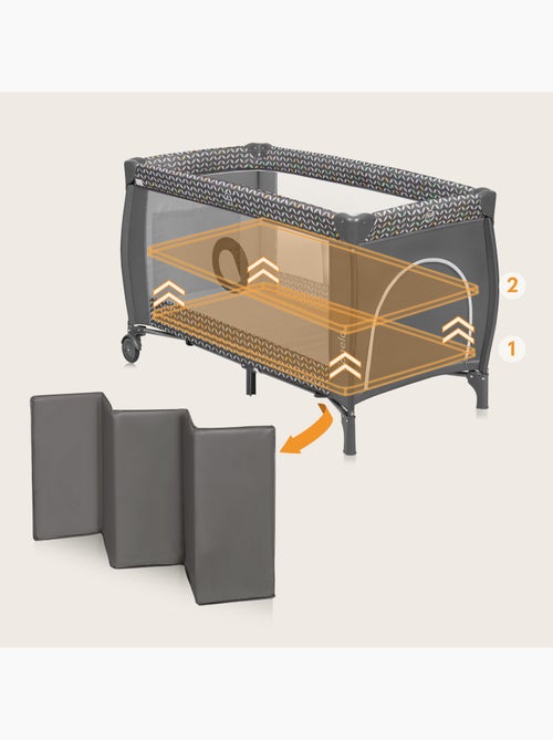 Cama de viagem 3 em 1 LIONELO Sven Plus – Parque infantil – 0-36 meses – Trocador – Mosquiteiro - Kiabi