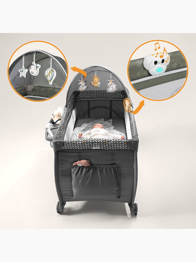 Cama de viagem 3 em 1 LIONELO Sven Plus – Parque infantil – 0-36 meses – Trocador – Mosquiteiro Verde cáqui - Kiabi