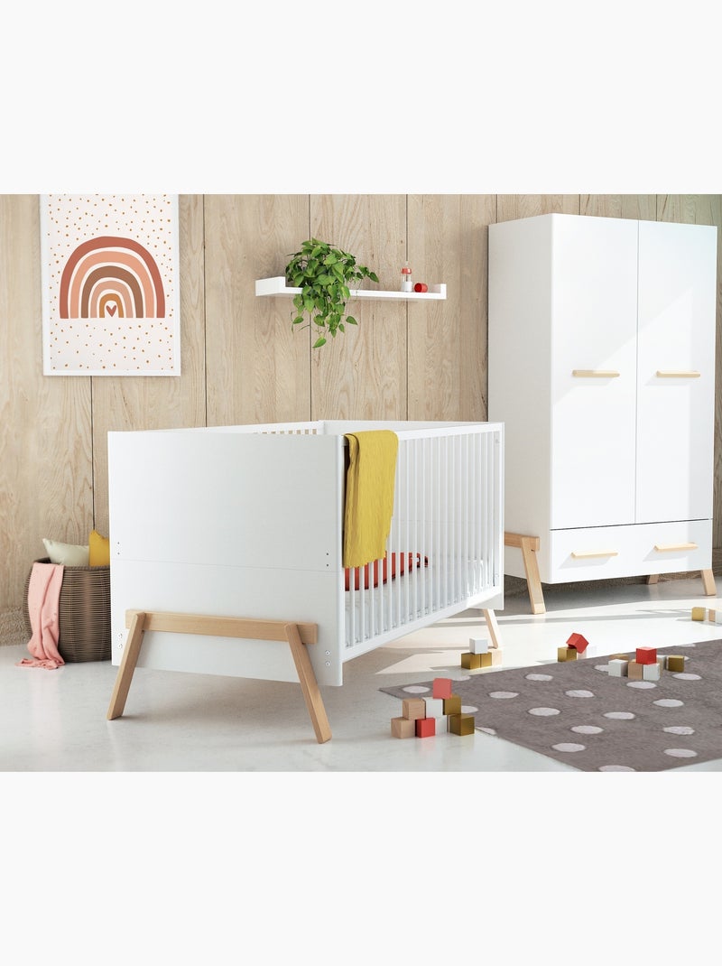 Cama evolutiva canaille 70 x 140 cm Bege/Branco - Kiabi