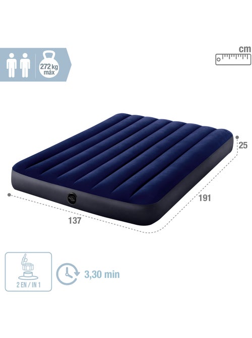 Cama insuflável intex dura-beam standard modelo classic downy - Kiabi