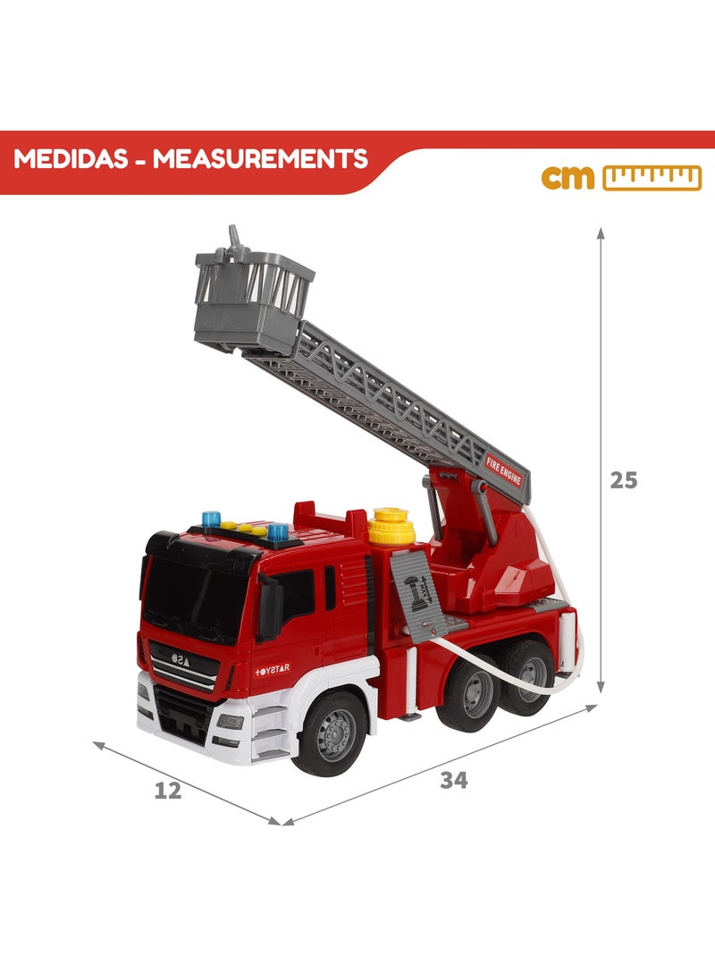 Camião de bombeiros de fricção com luz e som 1:10 speed & go N/D - Kiabi