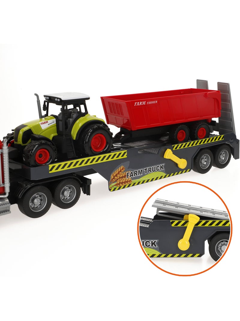 Camião de transporte agrícola com luz e som 1:14 + trator e reboque speed & go N/D - Kiabi
