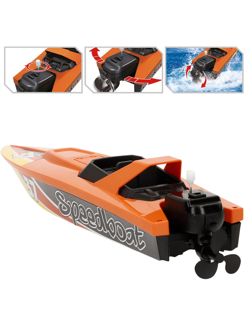 Camião de transporte com luz e som 1:14 + barco de brincar speed & go N/D - Kiabi