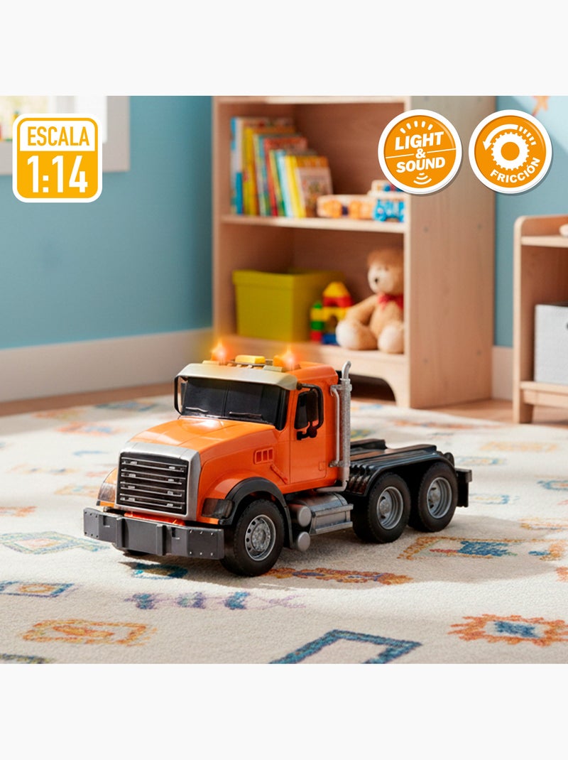 Camião de transporte com luz e som 1:14 + barco de brincar speed & go N/D - Kiabi