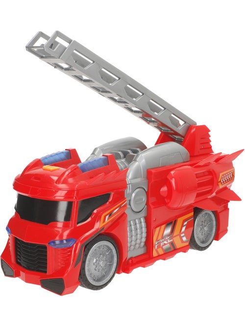Caminhão de bombeiros com luzes e som teamsterz - Kiabi