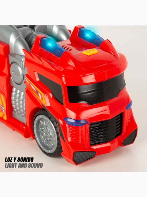 Caminhão de bombeiros com luzes e som teamsterz - Kiabi