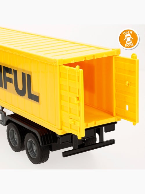 Caminhão porta-contêineres movido a fricção com luz e som speed & go - Kiabi Caminhão porta-contêineres movido a fricção com luz e som speed & go - Kiabi