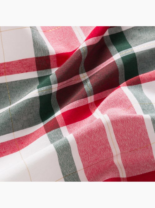 Caminho de mesa natal tartan, tecido, fio dourado, algodão - gamusi. - Kiabi