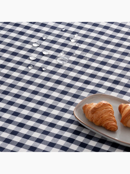 Caminho de mesa retangular de algodão com padrão vichy, resistente à água - gamusi. - Kiabi