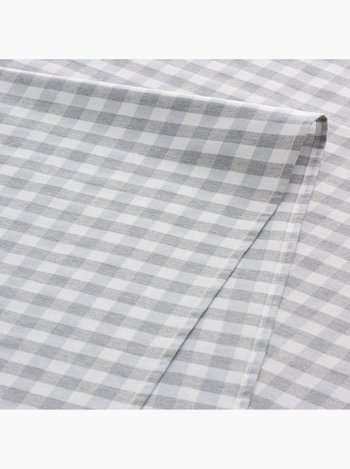 Caminho de mesa retangular de algodão com padrão vichy, resistente à água - gamusi. - Kiabi