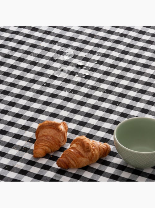 Caminho de mesa retangular de algodão com padrão vichy, resistente à água - gamusi. - Kiabi