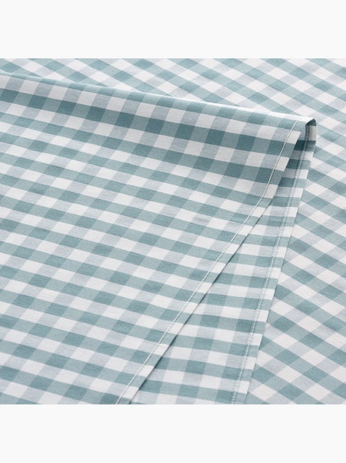 Caminho de mesa retangular de algodão com padrão vichy, resistente à água - gamusi. - Kiabi
