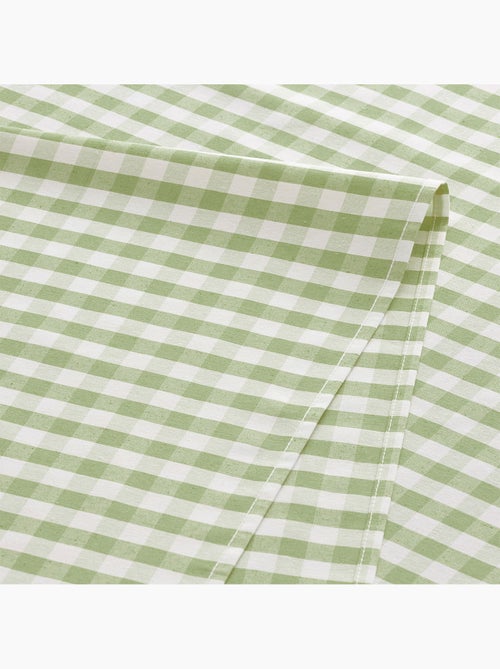 Caminho de mesa retangular de algodão com padrão vichy, resistente à água - gamusi. - Kiabi