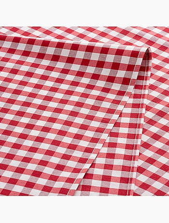 Caminho de mesa retangular de algodão com padrão vichy, resistente à água - gamusi.