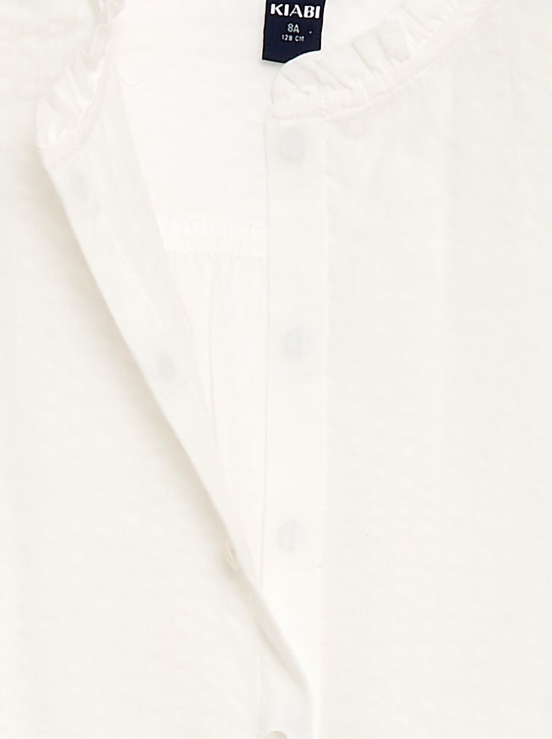 Camisa - coleção fácil de vestir Branco - Kiabi