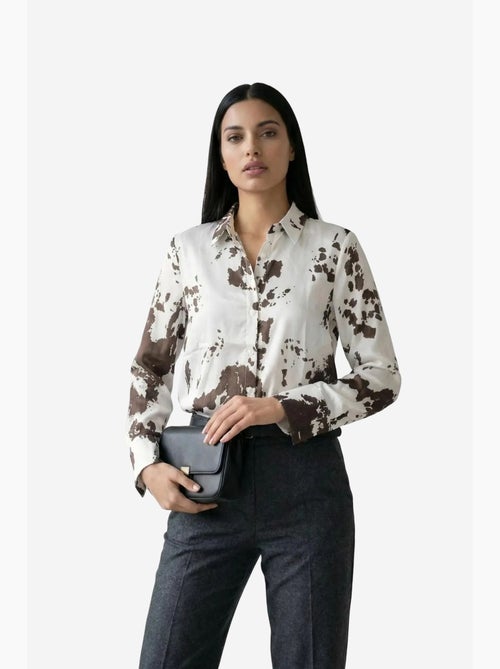 Camisa abotoada com estampado abstrato my fashion - Kiabi Camisa abotoada com estampado abstrato my fashion - Kiabi