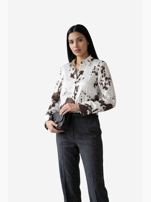 Camisa abotoada com estampado abstrato my fashion - Kiabi Camisa abotoada com estampado abstrato my fashion - Kiabi