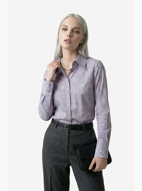 Camisa abotoada com estampado abstrato my fashion - Kiabi