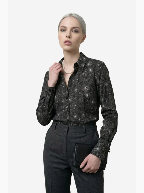 Camisa abotoada com estampado abstrato my fashion - Kiabi Camisa abotoada com estampado abstrato my fashion - Kiabi