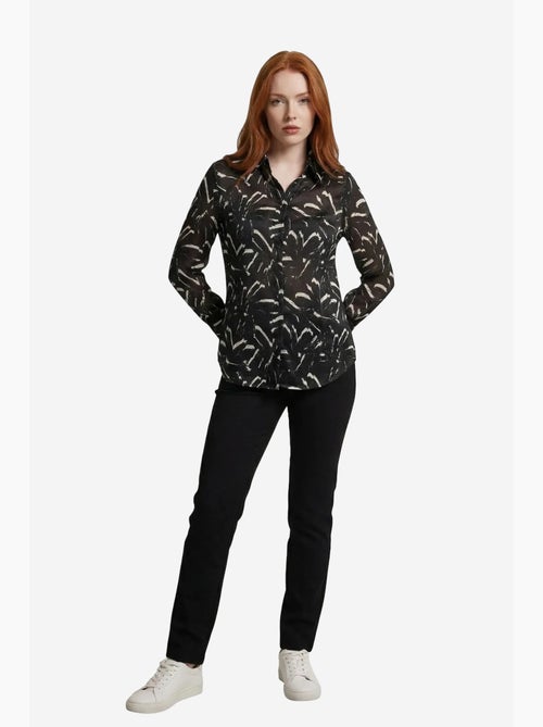 Camisa abotoada com estampado abstrato my fashion - Kiabi Camisa abotoada com estampado abstrato my fashion - Kiabi