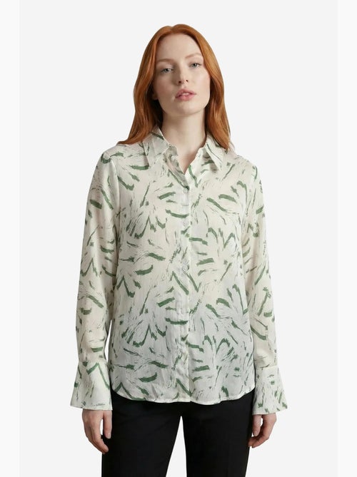 Camisa abotoada com estampado abstrato my fashion - Kiabi Camisa abotoada com estampado abstrato my fashion - Kiabi