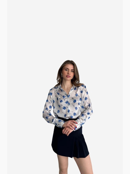 Camisa abotoada com estampado floral my fashion - Kiabi Camisa abotoada com estampado floral my fashion - Kiabi