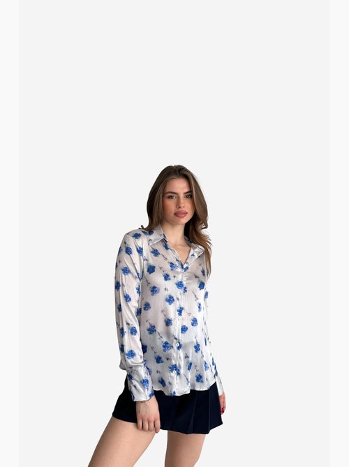 Camisa abotoada com estampado floral my fashion - Kiabi Camisa abotoada com estampado floral my fashion - Kiabi