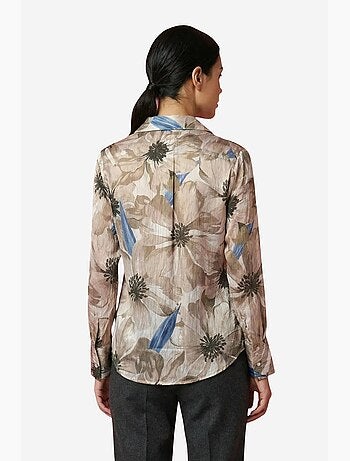 Camisa abotoada com estampado floral my fashion
