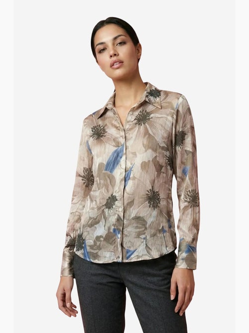 Camisa abotoada com estampado floral my fashion - Kiabi Camisa abotoada com estampado floral my fashion - Kiabi