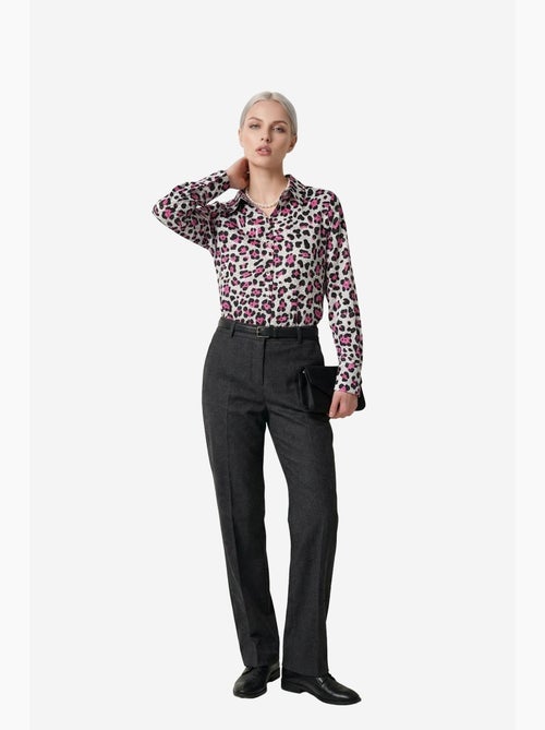 Camisa abotoada de manga comprida com estampado de leopardo my fashion - Kiabi