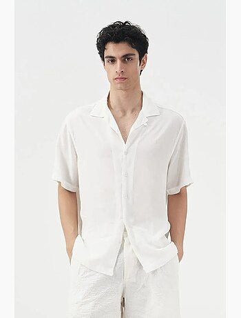 Camisa abotoada de manga curta giesto