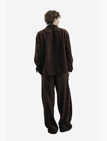 Camisa abotoada de textura plush giesto