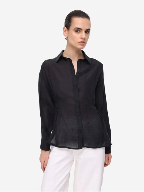 Camisa abotoada texturada justa mixray - Kiabi Camisa abotoada texturada justa mixray - Kiabi