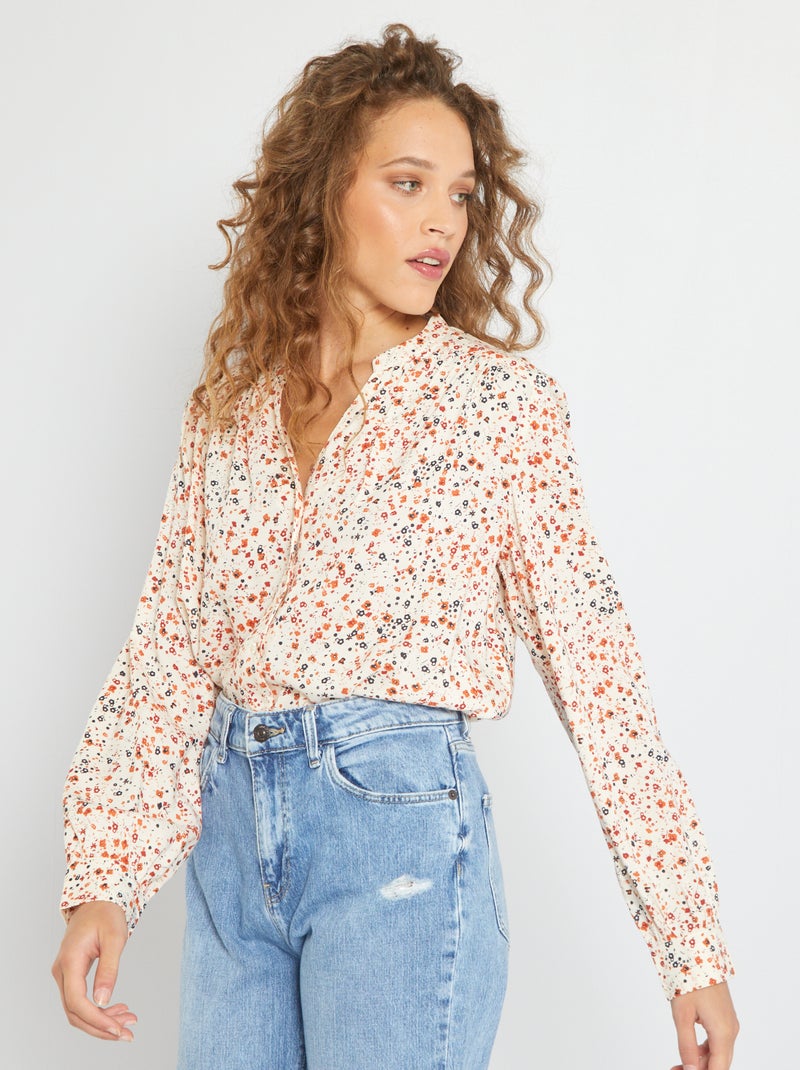 Camisa acetinada BRANCO - Kiabi