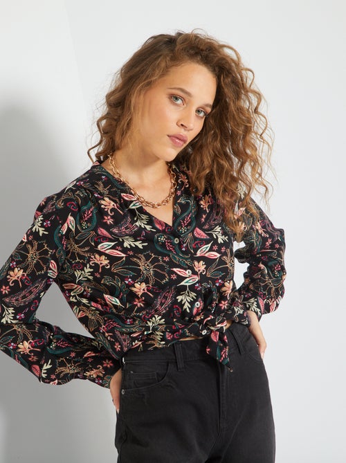 Camisa acetinada - Kiabi