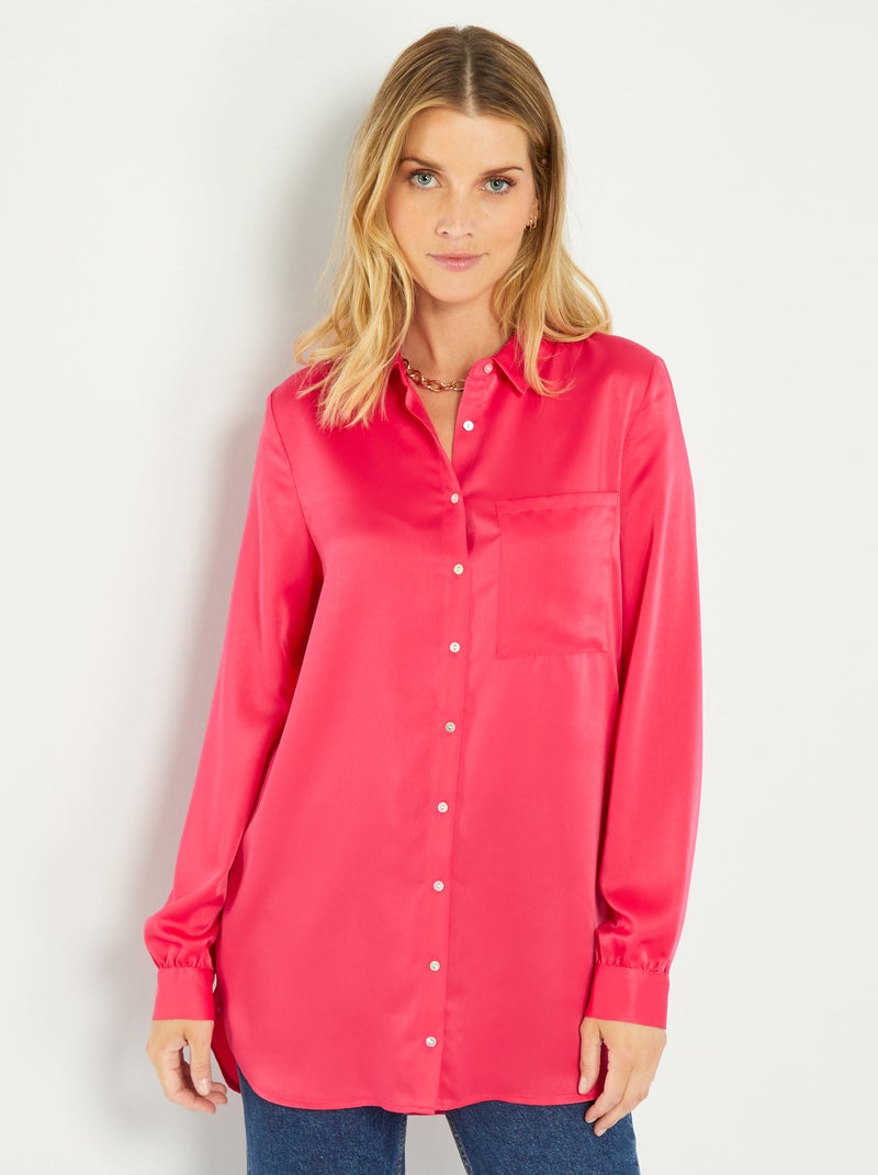Camisa acetinada ROSA - Kiabi