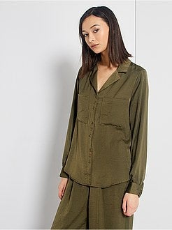 Camisa acetinada - Kiabi