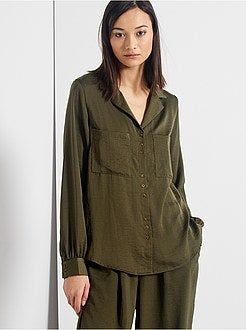 Camisa acetinada - Kiabi