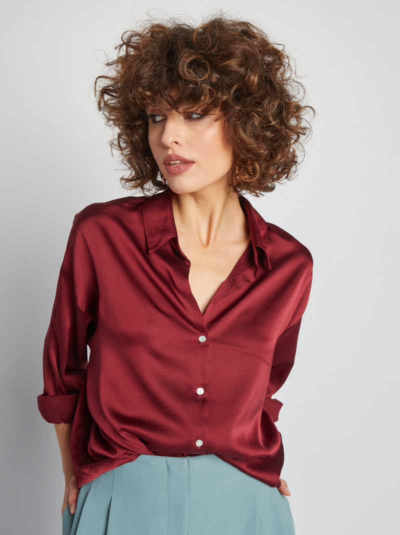 Camisa acetinada VERMELHO - Kiabi