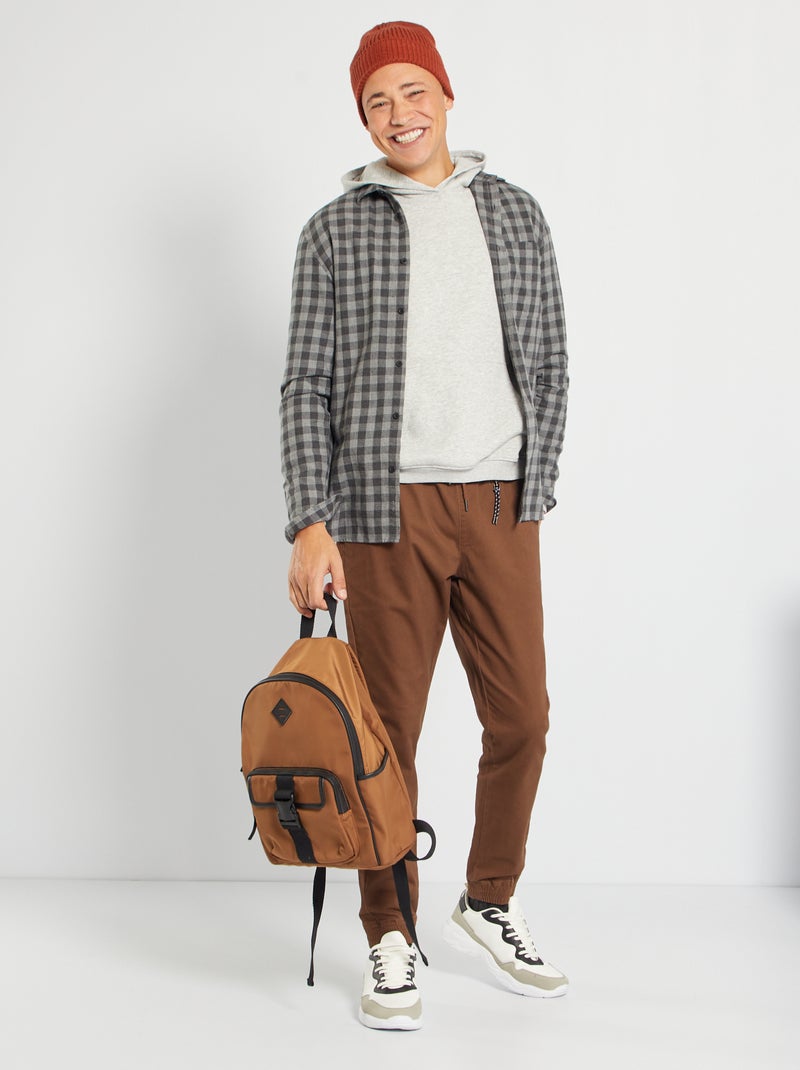 Camisa aos quadrados CINZA - Kiabi