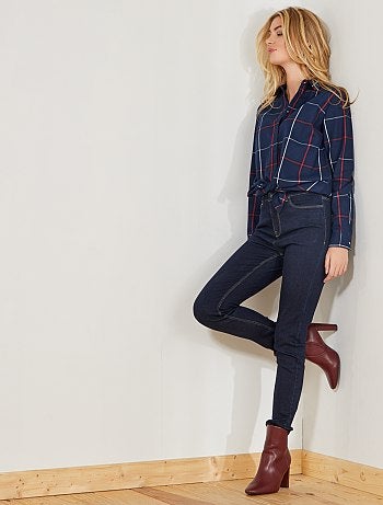 Camisa aos quadrados colorida - Kiabi