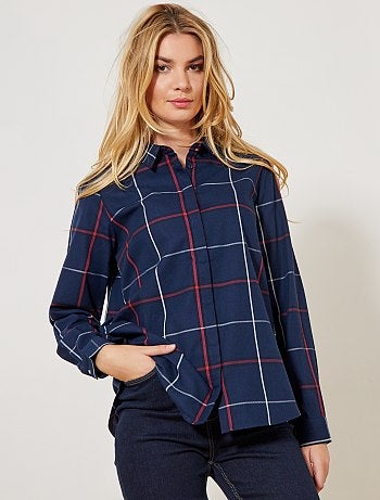 Camisa aos quadrados colorida - Kiabi